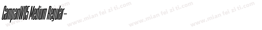 CampanW05 Medium Regular字体转换